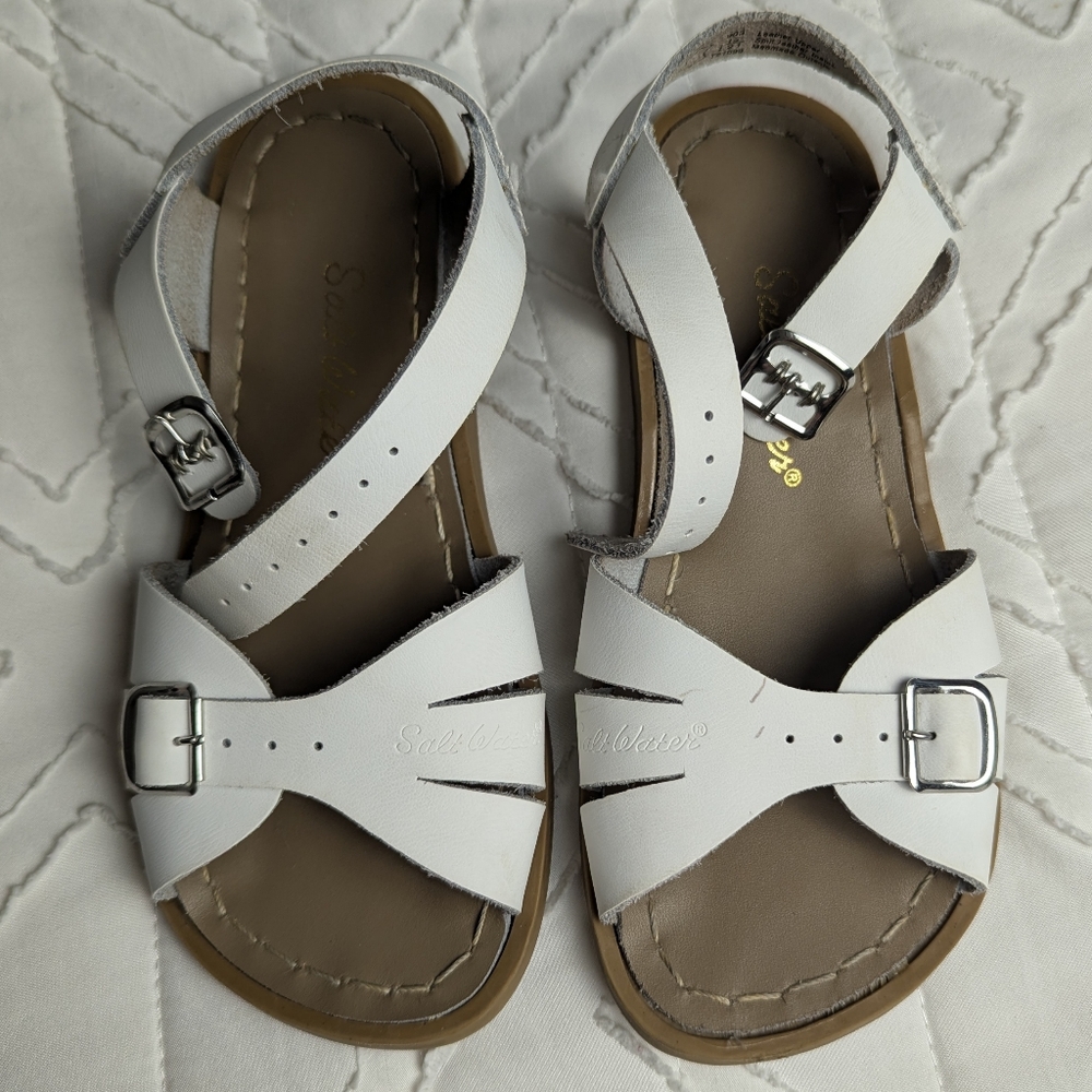 Salt Water Sandals by Hoy White Kids Sandals